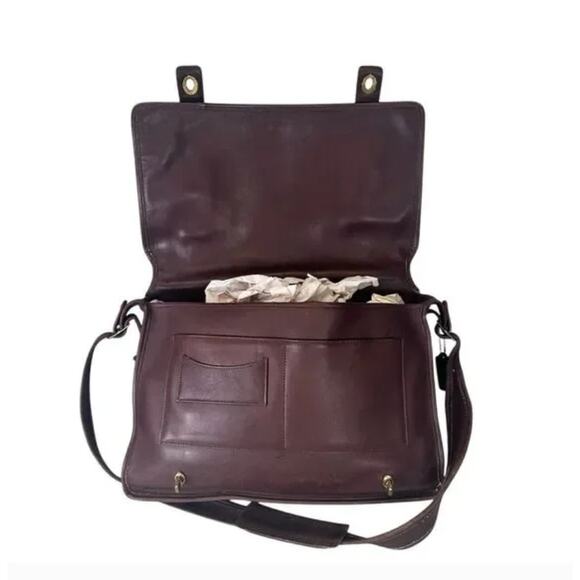 $438 COACH Vintage Briefcase Essex Bag 5274 Mahogany Brown Leather - Picture 5 of 11
